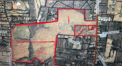 All parcels showing how they connect the 284.89 +/- acres