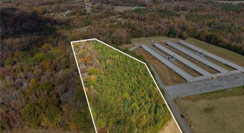 Overhead shot showing the approximate lot dimensions. Perked for a 3 bedroom home