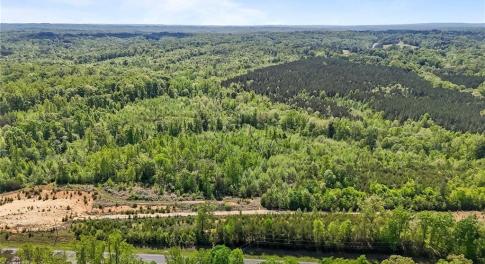 Aerial view of lots. Lot lines and dimensions are approximate.