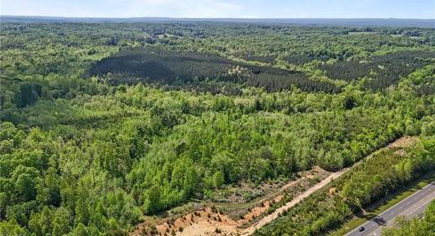 Aerial view of all 3 lots. Lot lines and dimensions are approximate.