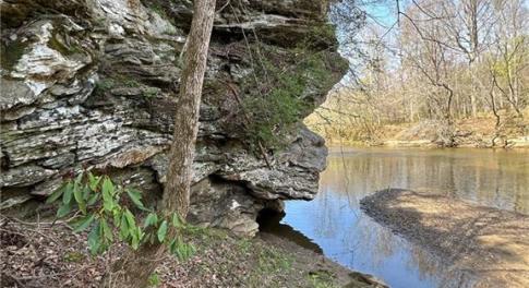 Bottom of cliff on the Dan River