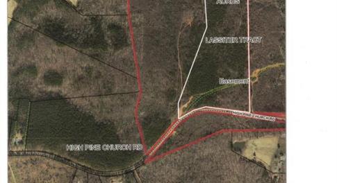 Aerial GIS map, sale area is east block in white