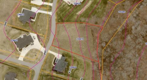 GIS image of lot 20 Wolf Ridge
