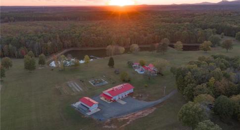 Blend of open pasture and mature hardwoods