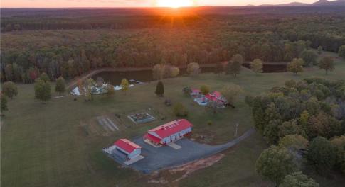 Blend of open pasture and mature hardwoods