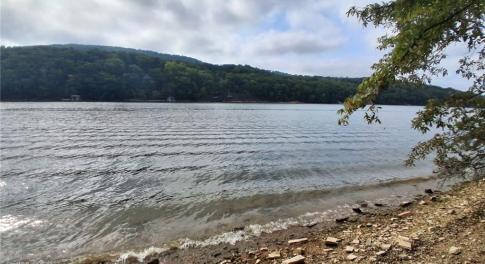 Nice level shoreline and beautiful view of High Rock Mountain