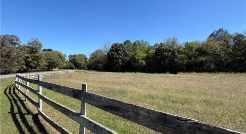 Cleared field in the front