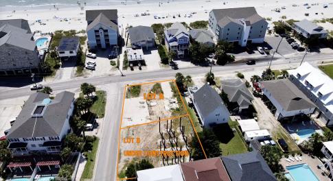 Aerial view of residential area featuring property