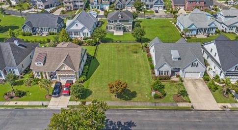 Aerial view of residential area