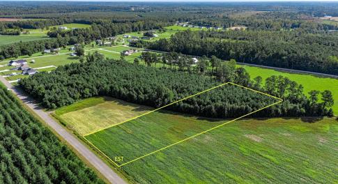 Overview of rural landscape with property parcel o
