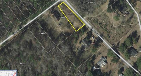 Map of property location featuring property parcel