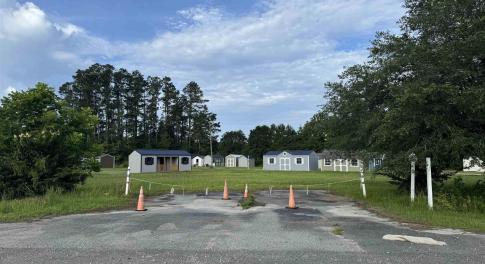 View of front of lot from highway.