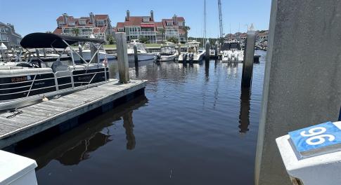 Dock with a water view