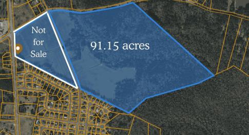 Map of property location with property boundaries