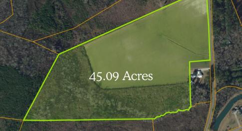 Aerial view of property's location with property b