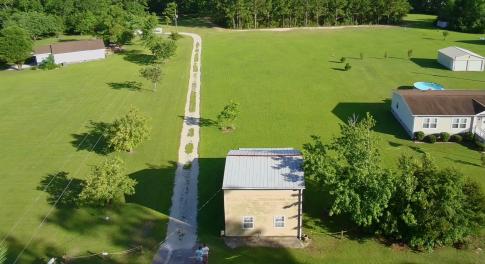 View from above of property