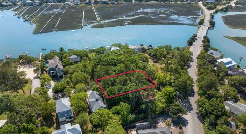 Aerial view of residential area featuring property
