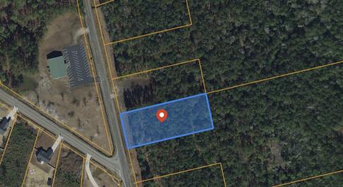 Map / location with property parcel outlined