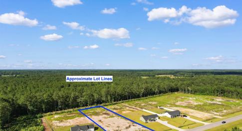 Aerial overview of property's location featuring a