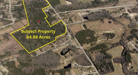 Map / location featuring property boundaries highl