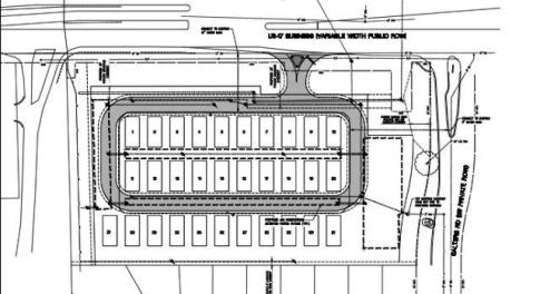Map showing property parcels