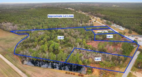 Aerial overview of property's location featuring a