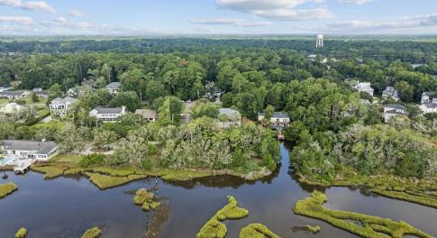 Aerial overview of property's location featuring a