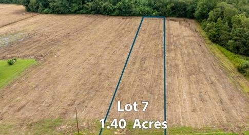 Aerial view of sparsely populated area featuring a