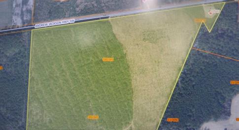 Map / location with property boundaries highlighte