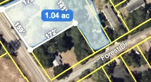 Map / location featuring property boundaries highl