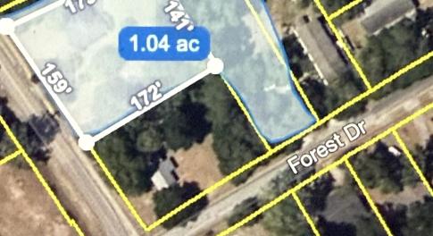 Map / location featuring property boundaries highl