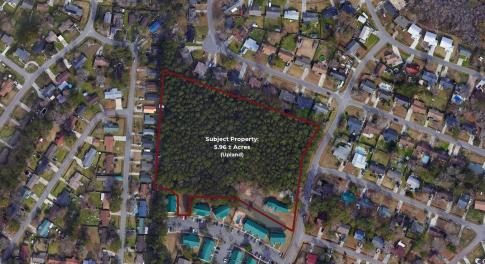 Map / location with property boundaries highlighte