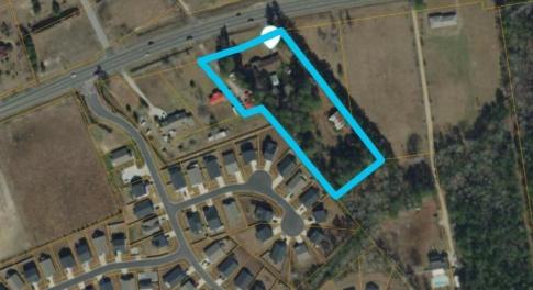 Map of property location with property boundaries