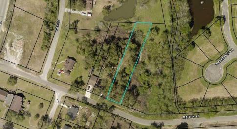 Aerial overview of property's location with proper