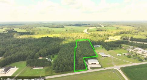 Overview of rural landscape featuring property par