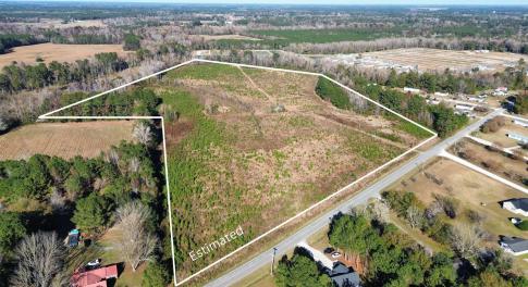 Aerial view of property's location featuring rural