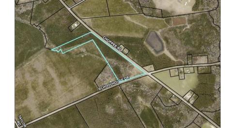 Aerial map of property and surrounding area