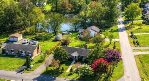 Fully bloomed landscaping AI generated